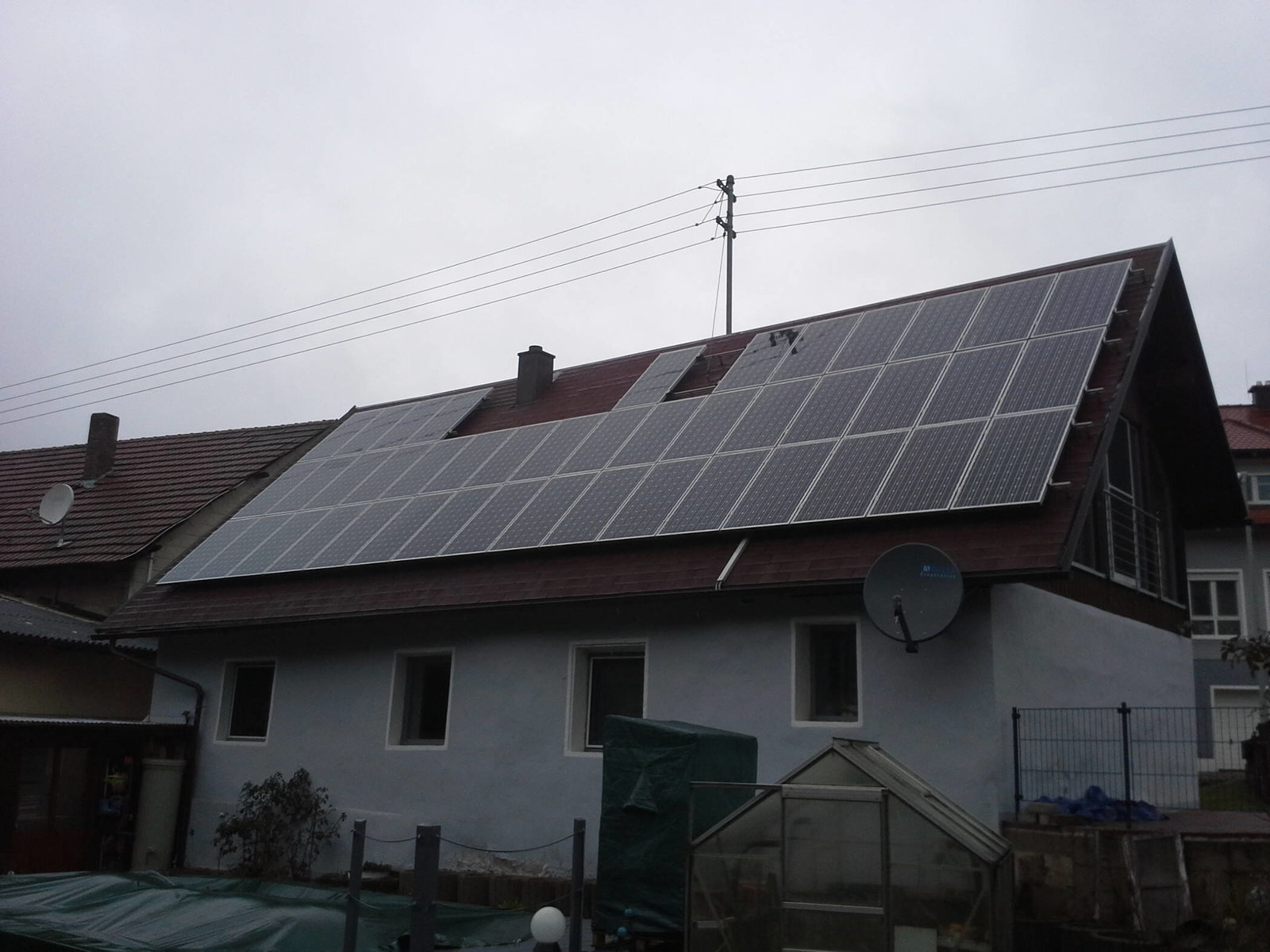 Solar Panele auf Einfamilienhaus